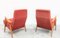 Mid-Century Czechoslovakian Armchairs in Red from Interier Praha, 1960s, Set of 2 9