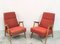 Mid-Century Czechoslovakian Armchairs in Red from Interier Praha, 1960s, Set of 2 1