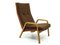 Fauteuil Vintage en Bois et Tissu, 1960s 1