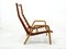Vintage Armchair in Wood & Fabric, 1960s, Image 4