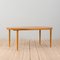 Vintage Round Oak Dining Table with Extension attributed to Kai Kristiansen, Denmark, 1960s, Image 4