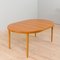 Vintage Round Oak Dining Table with Extension attributed to Kai Kristiansen, Denmark, 1960s, Image 5
