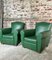 Vintage Armchairs in Dark Green Skai, 1950s, Set of 2, Image 2