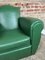 Vintage Armchairs in Dark Green Skai, 1950s, Set of 2 9