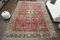 Large Vintage Turkish Handwoven Floral Wool Oushak Area Rug, 1960s, Image 1