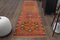 Vintage Turkish Oushak Hand-Knotted Red Wool Runner, 1960s 1