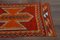 Vintage Turkish Hand-Knotted Red Wool Oushak Runner, 1960s, Image 4
