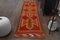 Vintage Turkish Hand-Knotted Red Wool Oushak Runner, 1960s 1
