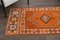 Vintage Turkish Folk Art Handmade Orange Wool Oushak Runner, 1960s 7