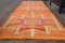 Vintage Turkish Oushak Handmade Orange Wool Hallway Rug, 1930s 2