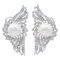 Boucles d'Oreilles en Or Blanc 14 Carats avec Perles Blanches et Diamants, 1970s, Set de 2 1