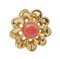 18 Karat Yellow Gold Flower Earrings with Corals, 1950s, Set of 2 2