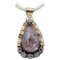 Collar con colgante de diamantes, rubíes, cuarzo almizclero, perlas, oro rosa y plata, años 40, Imagen 1