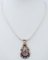 Collar con colgante de diamantes, rubíes, cuarzo almizclero, perlas, oro rosa y plata, años 40, Imagen 2