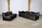 Black Buffalo Leather Le Bambole Sectional Sofa by Mario Bellini for B&b Italia, 1970s, Set of 5 2