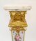Louis XVI French Floral Gilt Porcelain Pedestal Stands, Set of 2 2
