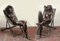 Lifesize Nude Female on Deck Chair Statues, Set of 2, Image 1