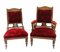 Edwardian Mahogany His and Her Seats, 1890s, Set of 2 1