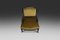 Empire Black Wood and Green-Yellow Velvet Armchair, 1850s 2