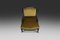 Fauteuil Empire en Bois Noir et Velours Vert-Jaune, 1850s 2