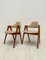 Vintage Teak Compass Dining Chairs attributed to Kai Kristiansen for Sva Furniture, 1950s, Set of 2 1