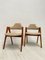 Vintage Teak Compass Dining Chairs attributed to Kai Kristiansen for Sva Furniture, 1950s, Set of 2 2