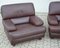 Vintage Lounge Chairs in Leather, Set of 3 3