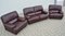Vintage Lounge Chairs in Leather, Set of 3, Image 1