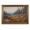 Wolmer Zier, Two Deer by the Water, 1960s, Oil on Canvas, Framed 1