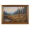 Wolmer Zier, Two Deer by the Water, anni '60, olio su tela, con cornice, Immagine 1