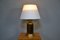 Brass and Wood Table Lamp, Italy, 1970s 3