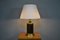 Brass and Wood Table Lamp, Italy, 1970s 4