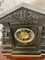 Large Antique Victorian Marble and Bronze Mantle Clock, 1850s 5