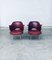 Mid-Century Modern Skai Leather Office Chairs, Italy, 1950s, Set of 2 1