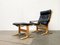 Norwegian Siesta Leather Lounge Chair with Ottoman by Ingmar Relling for Ekornes, Set of 2, Image 11