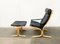 Norwegian Siesta Leather Lounge Chair with Ottoman by Ingmar Relling for Ekornes, Set of 2 23