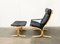 Norwegian Siesta Leather Lounge Chair with Ottoman by Ingmar Relling for Ekornes, Set of 2, Image 23