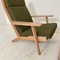 Mid-Century GE290A Lounge Chair by Hans J. Wegner for Getama, 1972, Set of 2, Image 9