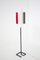 French Floor Lamp in Painted Aluminum and Brass by Jean Boris Lacroix, 1950s, Image 1