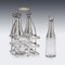 19th Century French Silver Plated & Glass Tantalus and Bottles, 1880s, Set of 5 18