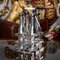 19th Century French Silver Plated & Glass Tantalus and Bottles, 1880s, Set of 5 1