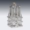 19th Century French Silver Plated & Glass Tantalus and Bottles, 1880s, Set of 5 21