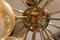 Lampadario Sputnik in ottone e vetro di Murano dorato, Immagine 4