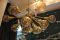 Lampadario Sputnik in ottone e vetro di Murano dorato, Immagine 10