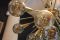 Brass & Golden Murano Glass Half Sputnik Chandelier, 1980s 8