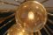 Lampadario Sputnik in ottone e vetro di Murano dorato, Immagine 3