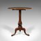 Antique English Walnut Tilt Top Wine Table 2