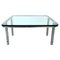 Vintage German Glass & Steel Coffee Table by Horst Brüning for Alfred Kill International, 1968 1
