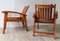 Vintage Wooden Table & Armchairs, 1950s, Set of 3 10