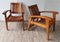 Vintage Holztisch & Sessel, 1950er, 3er Set 13